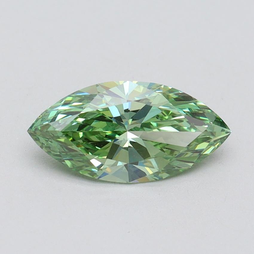 1.07 Ct. Fancy Vivid Green Marquise Lab Grown Diamond
