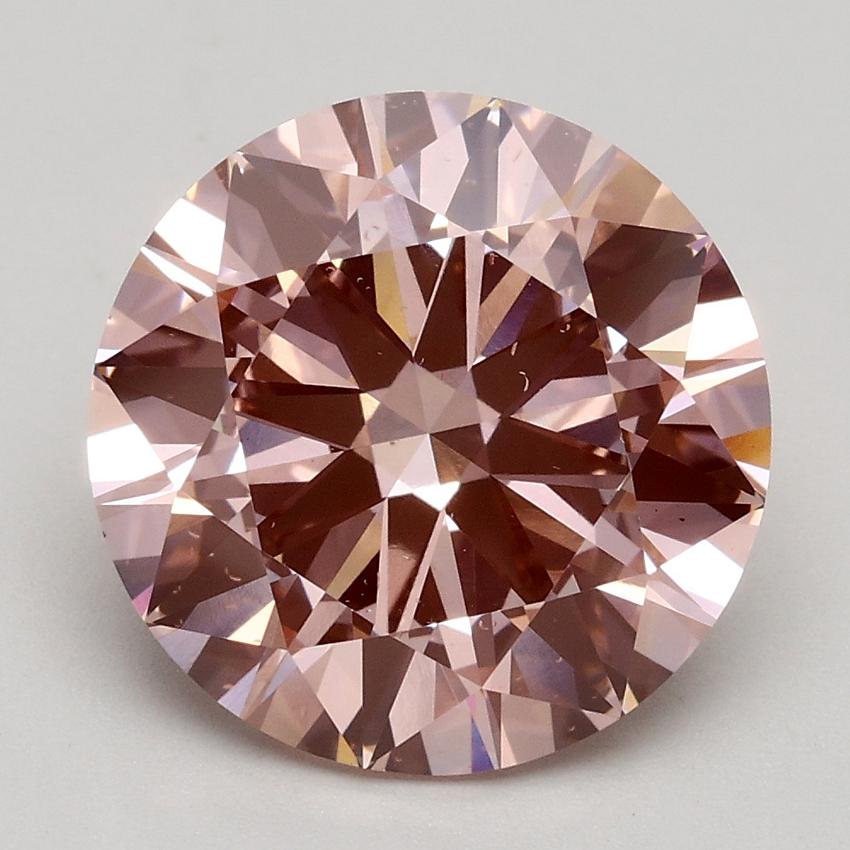 3.22 Ct. Fancy Intense Pink Round Lab Grown Diamond