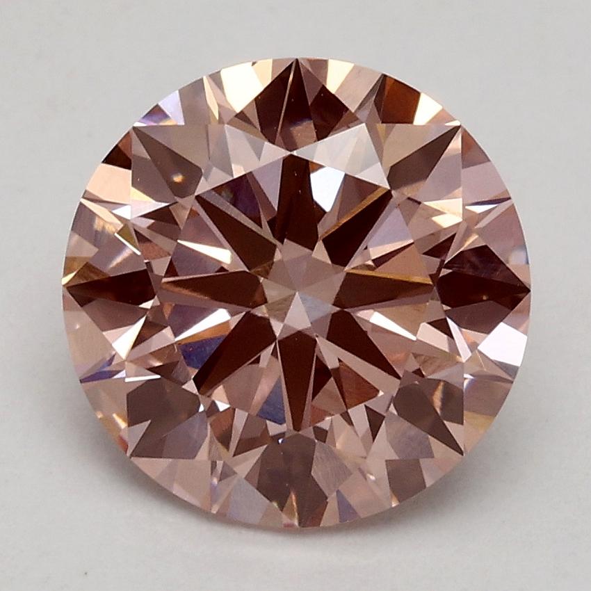 2.16 Ct. Fancy Intense Pink Round Lab Grown Diamond