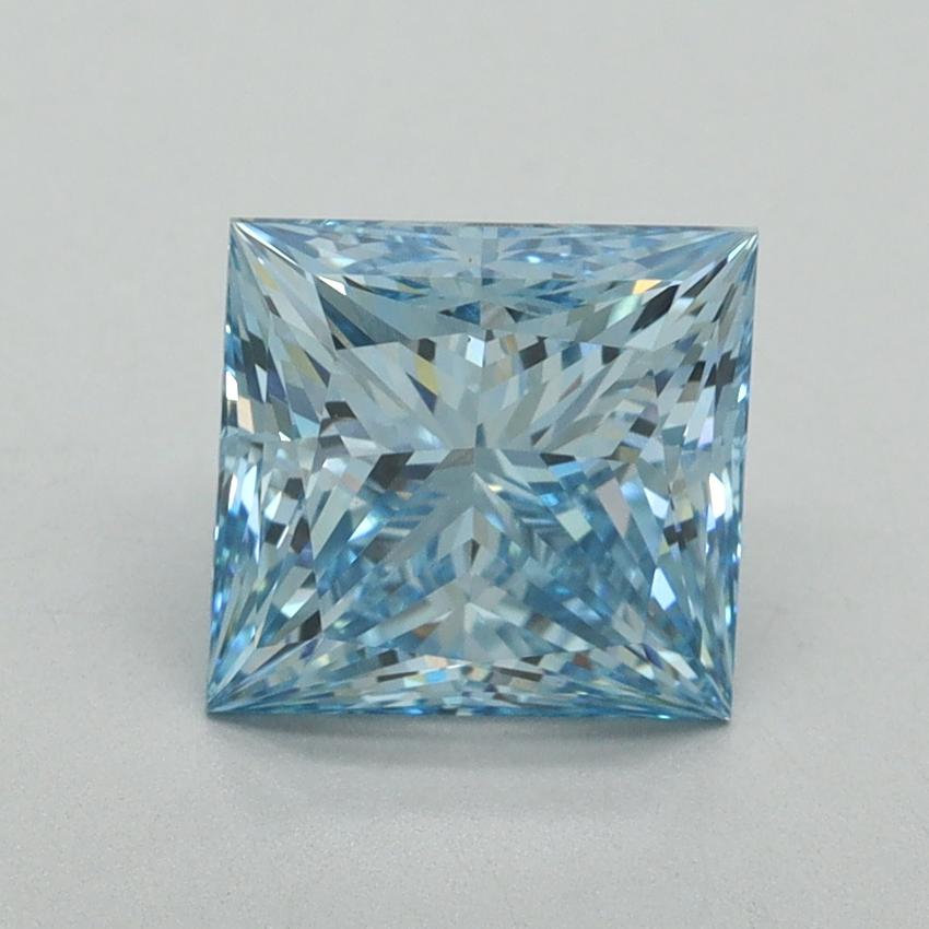 2.39 Ct. Fancy Vivid Blue Princess Lab Grown Diamond
