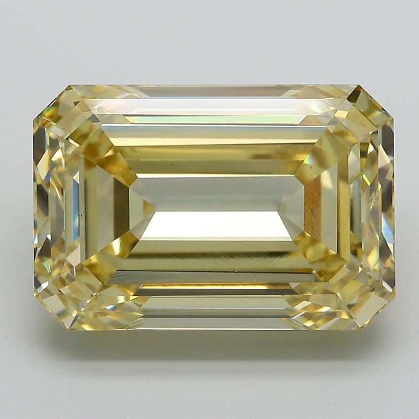11.44 Ct. Fancy Intense  Yellow Emerald Lab Grown Diamond