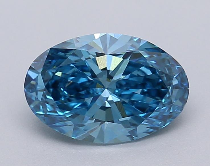 0.96 Ct. Fancy Vivid Blue Oval Lab Grown Diamond