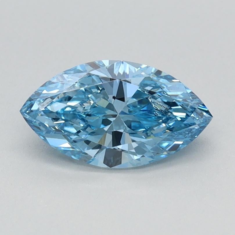 0.70 Ct. Fancy Vivid Blue Marquise Lab Grown Diamond