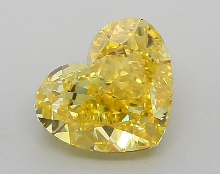 1.03 Ct. Fancy Vivid Yellow Heart Lab Grown Diamond