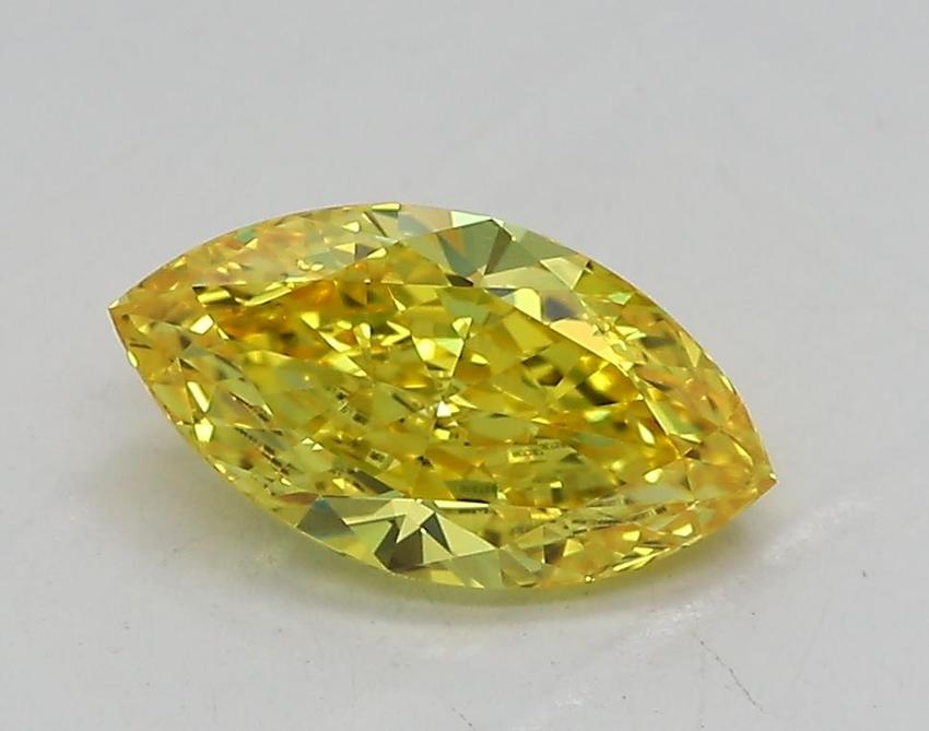 0.98 Ct. Fancy Vivid Yellow Marquise Lab Grown Diamond