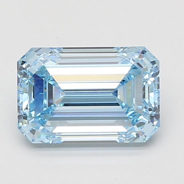 2.07 Ct. Fancy Vivid Blue Emerald Lab Grown Diamond