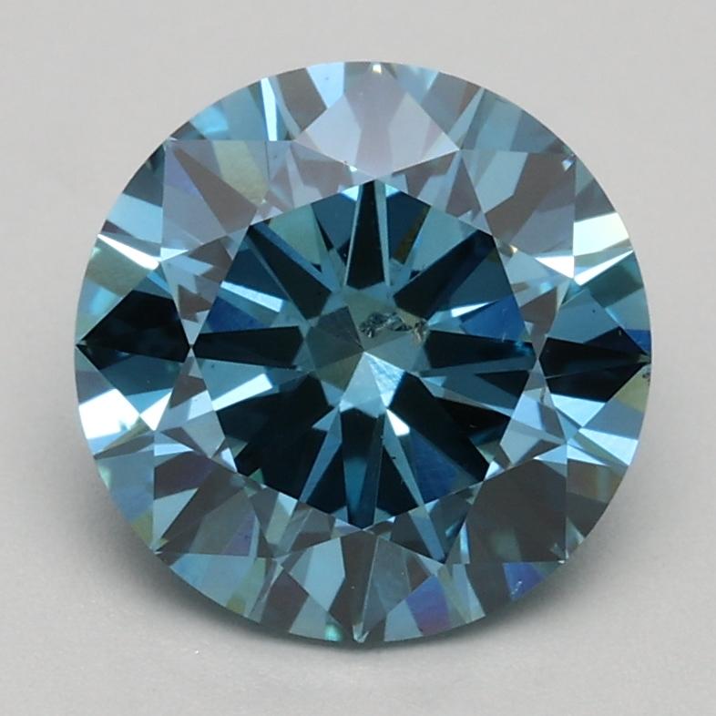 1.60 Ct. Fancy Intense Blue Round Lab Grown Diamond