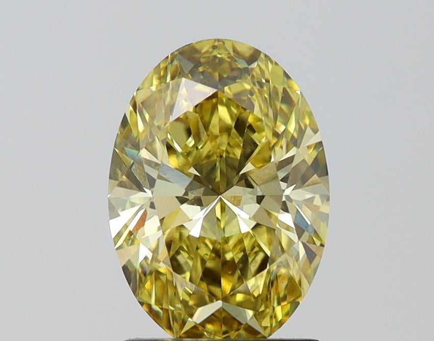 2.22 Ct. Fancy Vivid  Yellow Oval Lab Grown Diamond