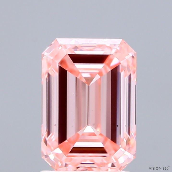 2.21 Ct. Fancy Vivid Pink Emerald Lab Grown Diamond