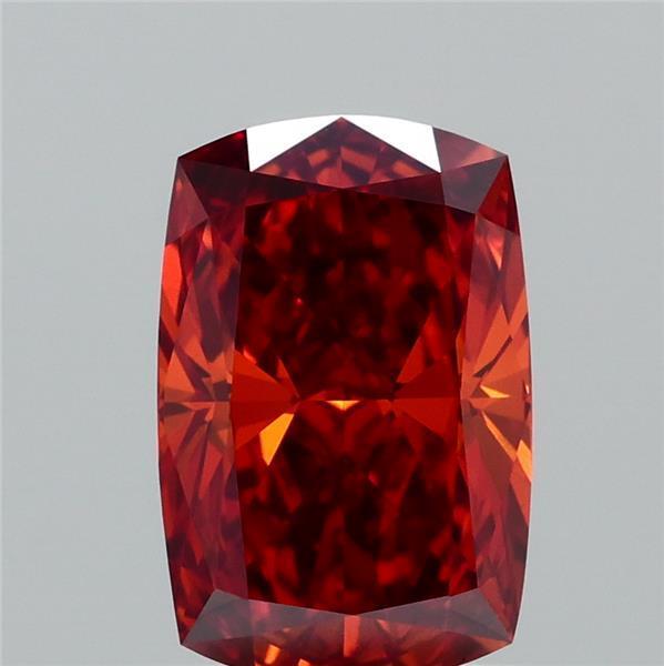 1.05 Ct. Fancy Vivid Orange Cushion Lab Grown Diamond