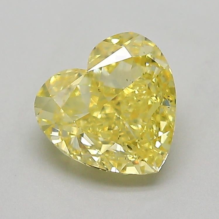 1.02 Ct. Fancy Intense  Yellow Heart Lab Grown Diamond