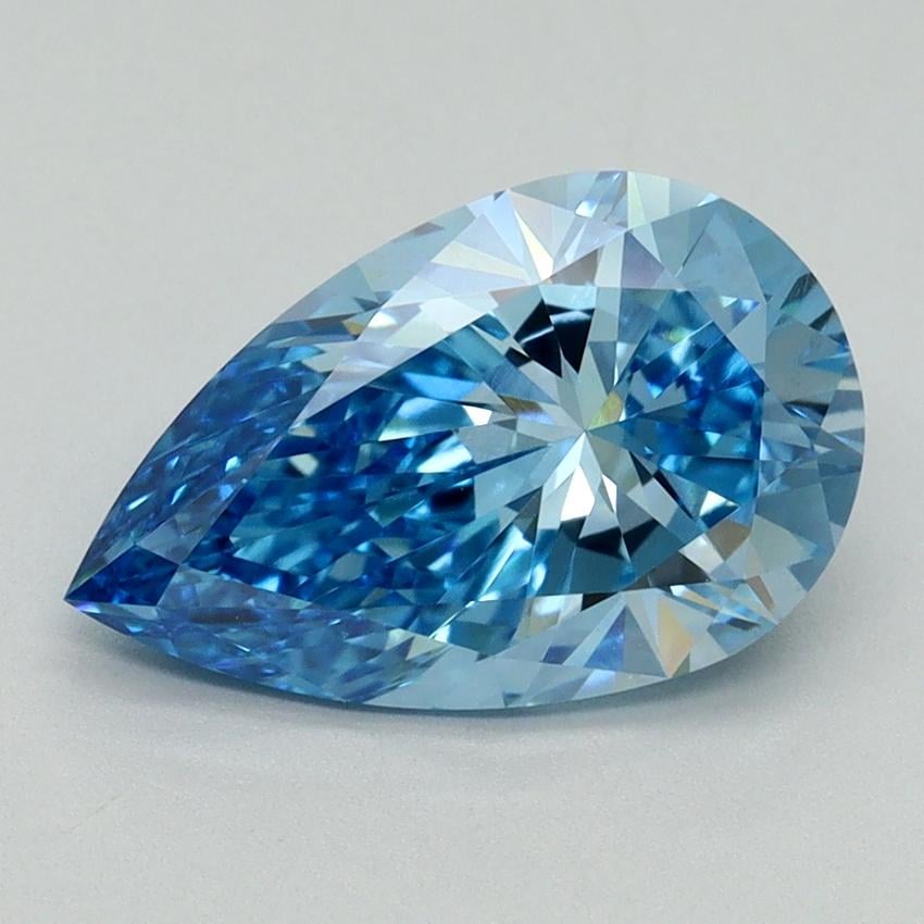 2.34 Ct. Fancy Vivid Blue Pear Lab Grown Diamond