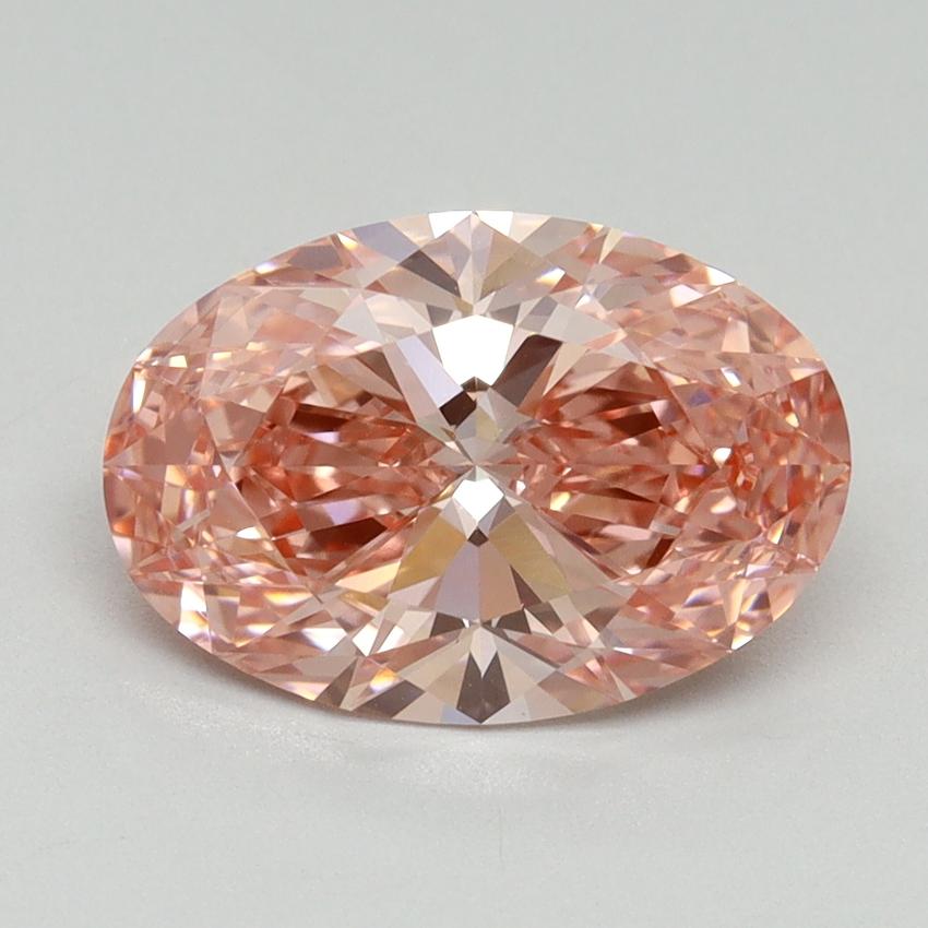 2.54 Ct. Fancy Vivid Pink Oval Lab Grown Diamond