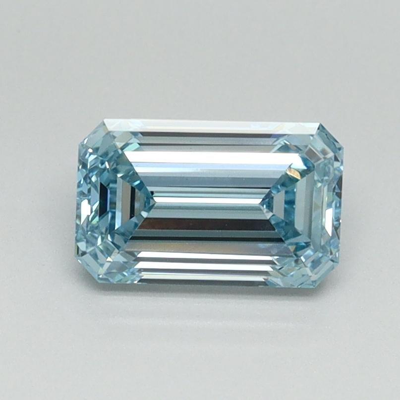 1.00 Ct. Fancy Vivid Blue Emerald Lab Grown Diamond