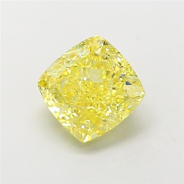 1.79 Ct. Fancy Intense Yellow Cushion Lab Grown Diamond