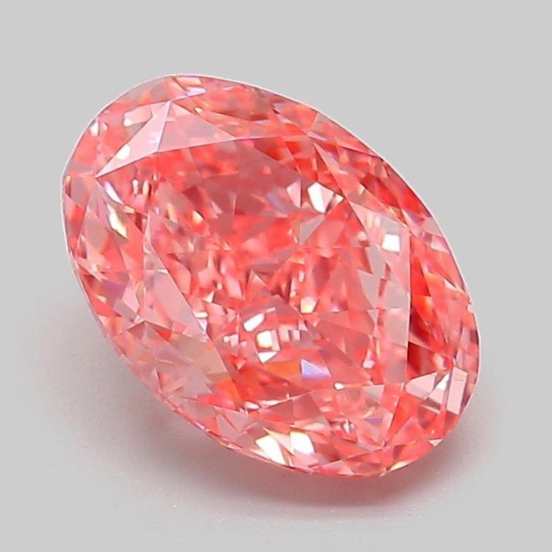 2.10 Ct. Fancy Vivid Pink Oval Lab Grown Diamond
