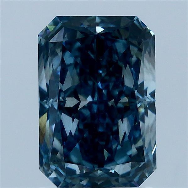 2.19 Ct. Fancy Vivid Blue Radiant Lab Grown Diamond
