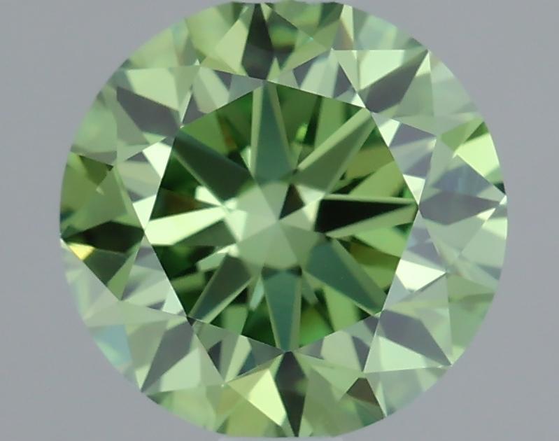 1.07 Ct. Fancy Vivid Green Round Lab Grown Diamond