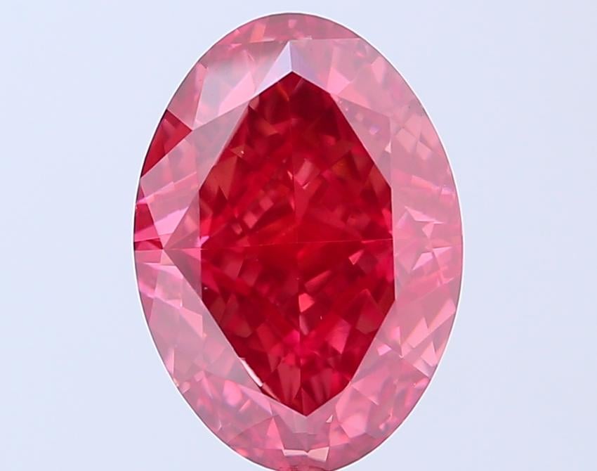 5.36 Ct. Fancy Vivid  Pink Oval Lab Grown Diamond