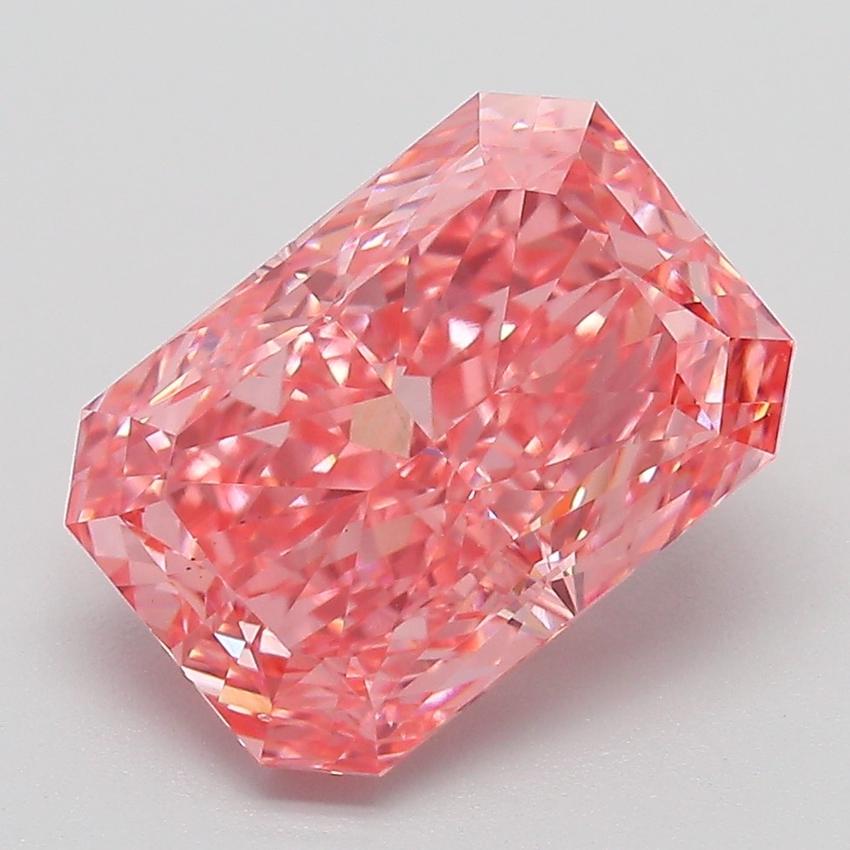 4.10 Ct. Fancy Vivid Pink Radiant Lab Grown Diamond