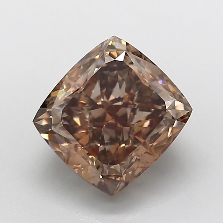 2.31 Ct. Fancy Light Brown Cushion Lab Grown Diamond