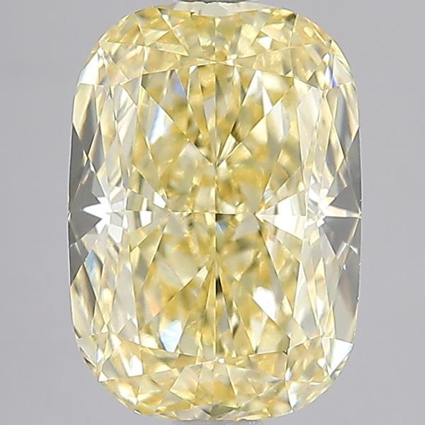 3.09 Ct. Fancy Intense Yellow Cushion Lab Grown Diamond