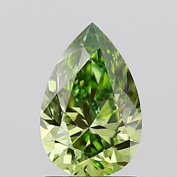 1.19 Ct. Fancy Vivid Green Pear Lab Grown Diamond