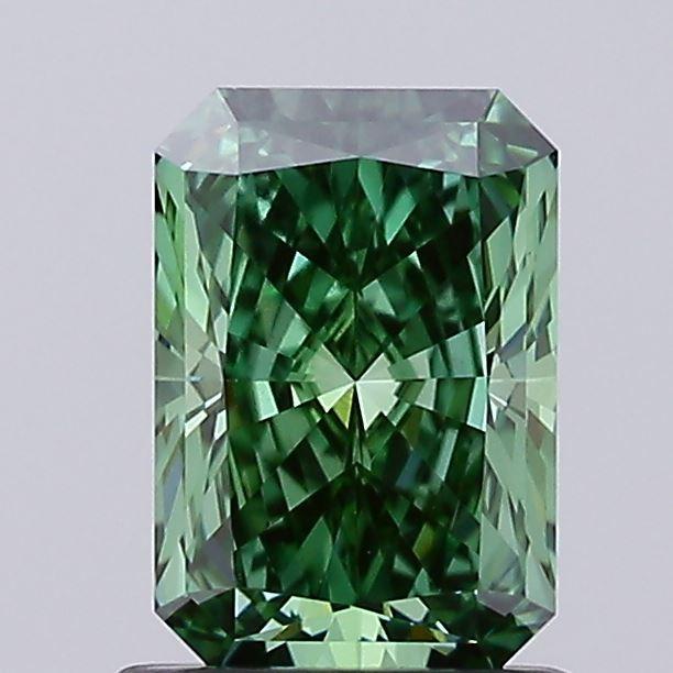 1.04 Ct. Fancy Vivid Green Radiant Lab Grown Diamond