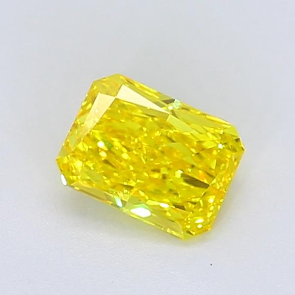 0.91 Ct. Fancy Vivid Yellow Radiant Lab Grown Diamond