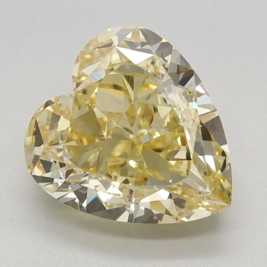 3.05 Ct. Fancy Intense Yellow Heart Lab Grown Diamond