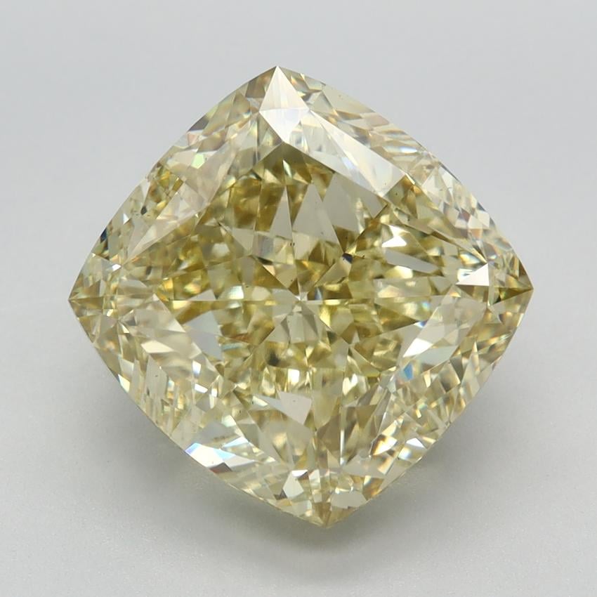6.14 Ct. Fancy Yellow Cushion Lab Grown Diamond