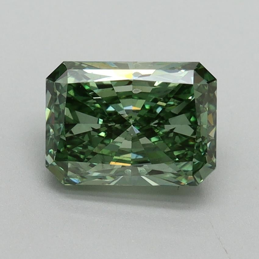 1.52 Ct. Fancy Vivid Green Radiant Lab Grown Diamond