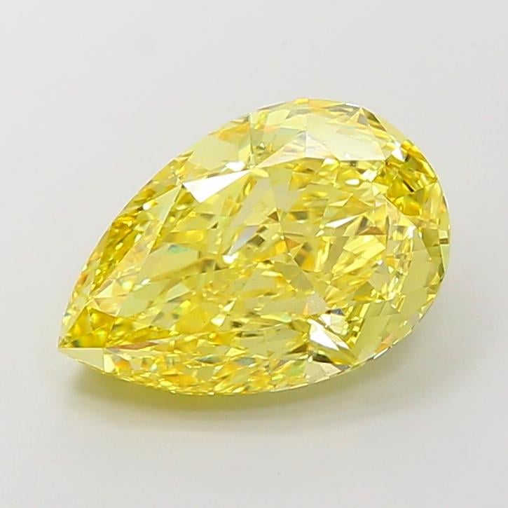 7.03 Ct. Fancy Intense Yellow Pear Lab Grown Diamond