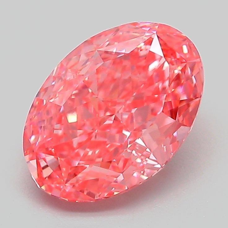 2.16 Ct. Fancy Vivid Pink Oval Lab Grown Diamond