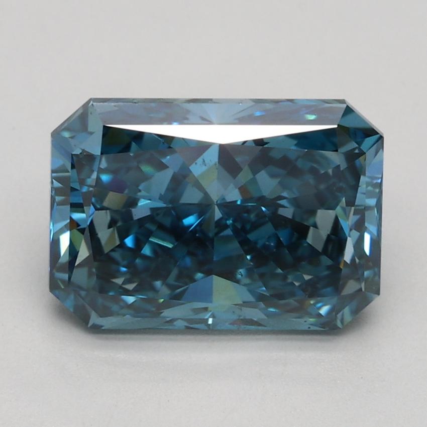2.50 Ct. Fancy Vivid Blue Radiant Lab Grown Diamond