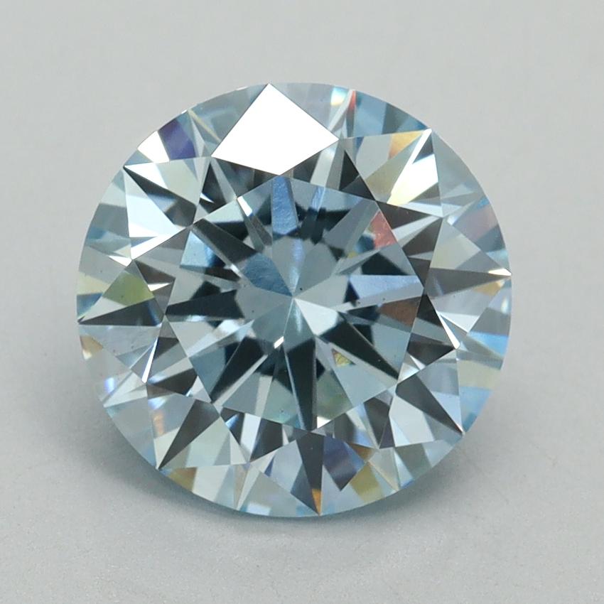3.04 Ct. Fancy Intense Blue Round Lab Grown Diamond