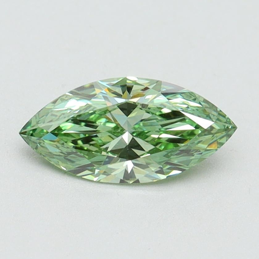0.71 Ct. Fancy Vivid Green Marquise Lab Grown Diamond