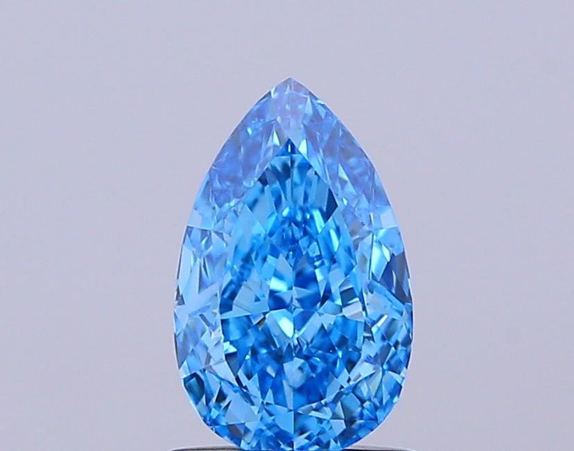 1.22 Ct. Fancy Vivid Blue Pear Lab Grown Diamond