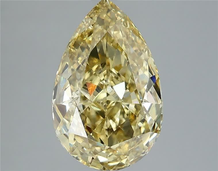 4.07 Ct. Fancy Intense Yellow Pear Lab Grown Diamond