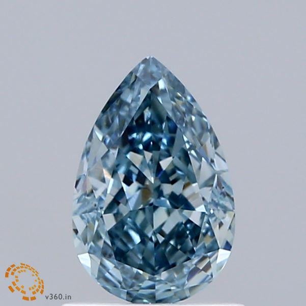 1.06 Ct. Fancy Intense Blue Pear Lab Grown Diamond