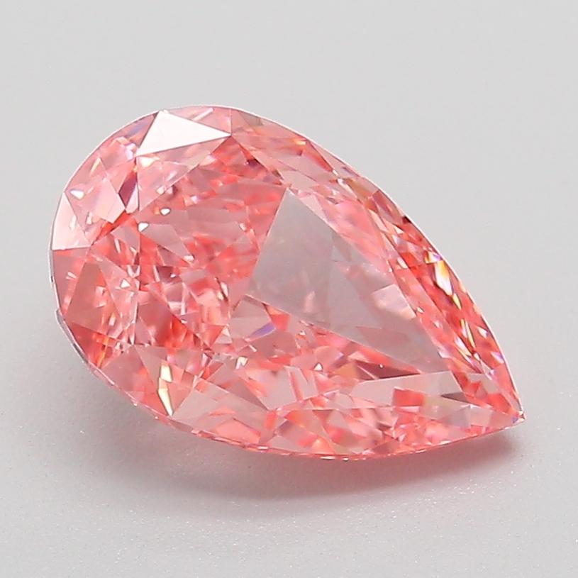 2.10 Ct. Fancy Vivid Pink Pear Lab Grown Diamond