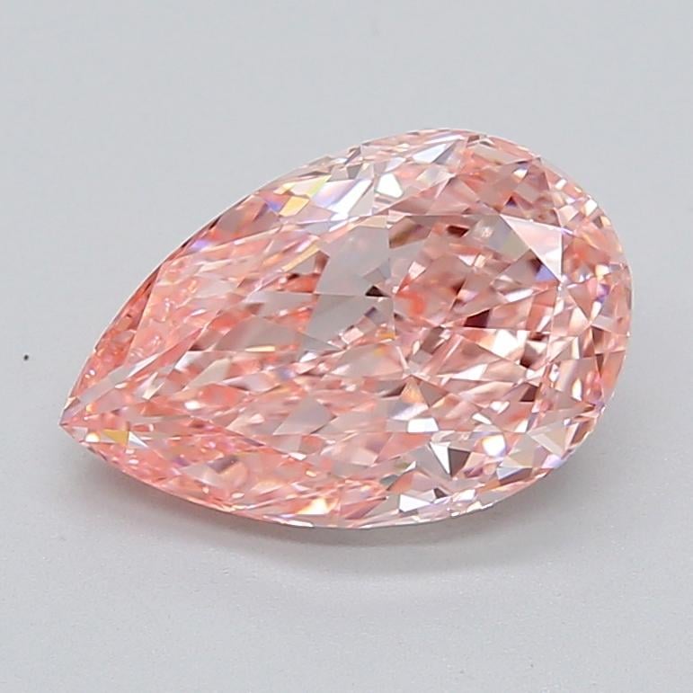 3.35 Ct. Fancy Vivid  Pink Pear Lab Grown Diamond