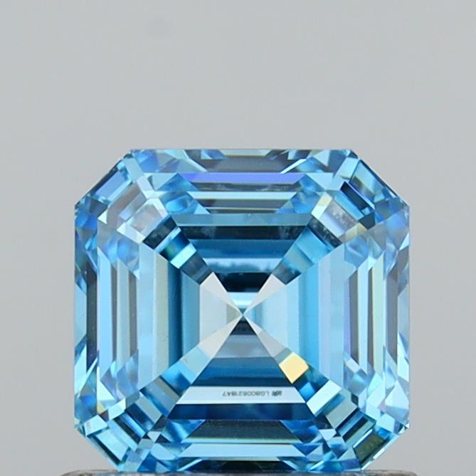 1.02 Ct. Fancy Vivid Blue Asscher Lab Grown Diamond