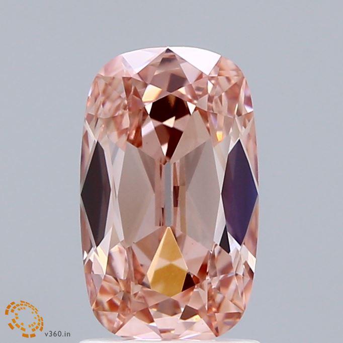 1.53 Ct. Fancy Intense Pink Cushion Lab Grown Diamond