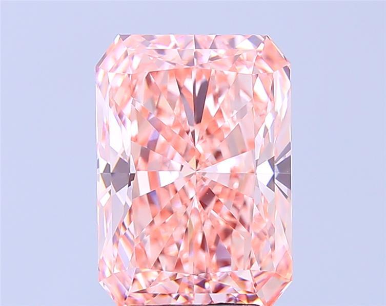5.08 Ct. Fancy Vivid Pink Radiant Lab Grown Diamond