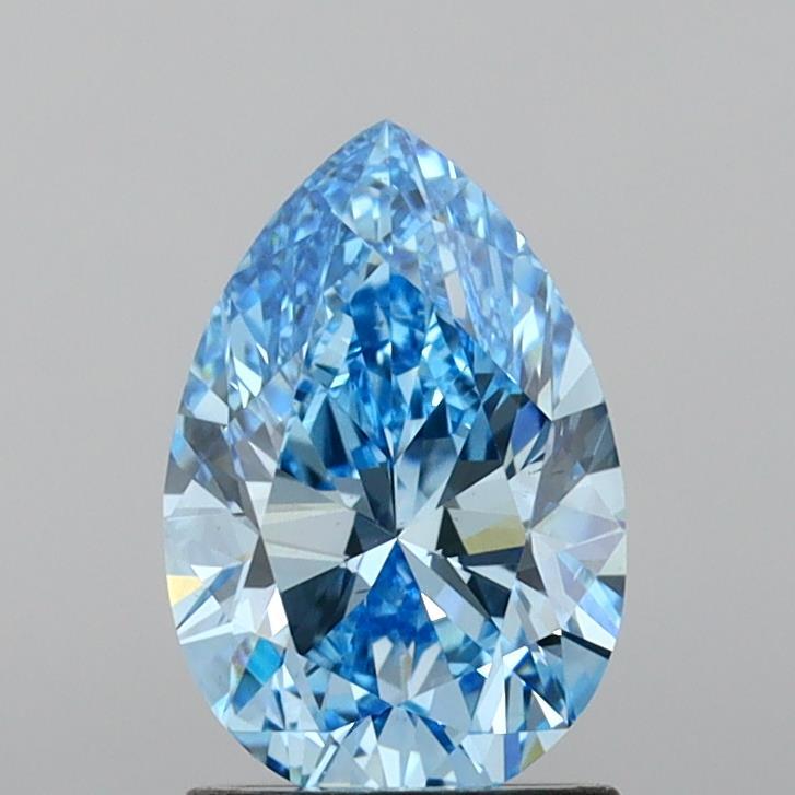 1.71 Ct. Fancy Vivid Blue Pear Lab Grown Diamond