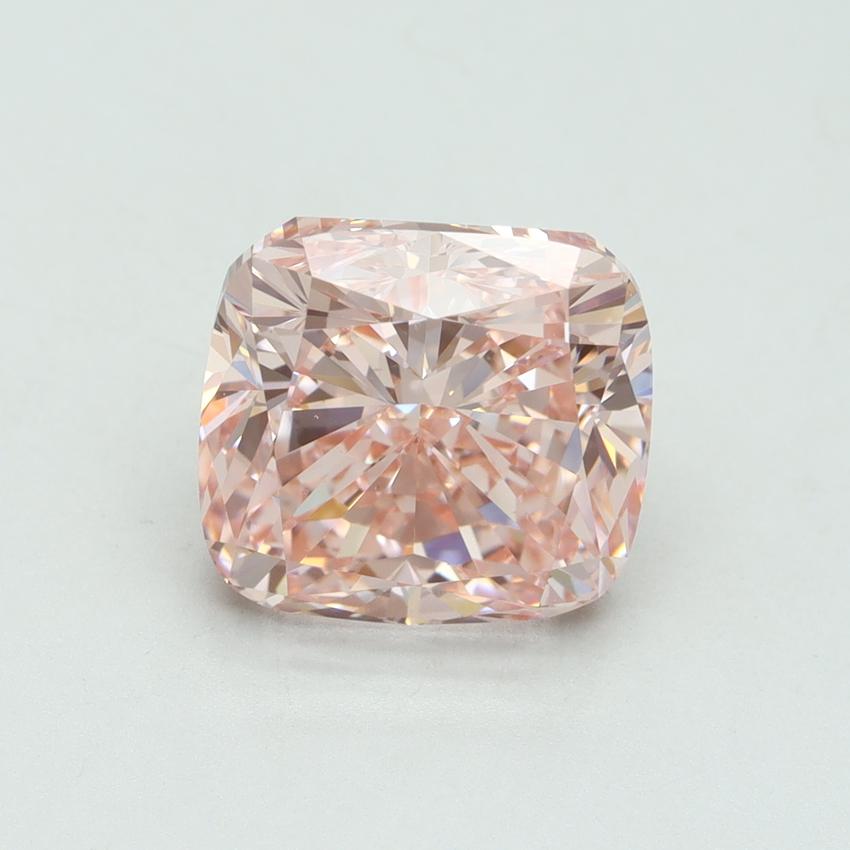 5.02 Ct. Fancy Vivid Pink Cushion Lab Grown Diamond