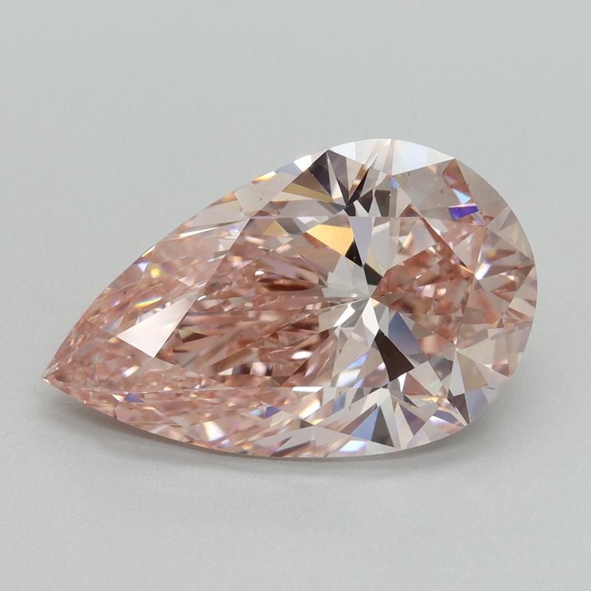 6.52 Ct. Fancy Intense Pink Pear Lab Grown Diamond