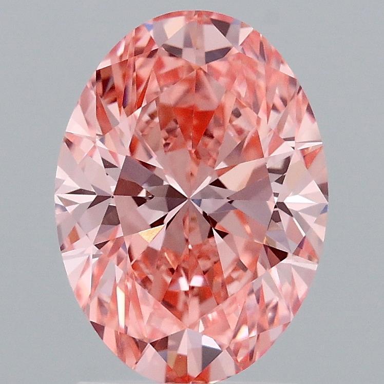 2.17 Ct. Fancy Vivid Pink Oval Lab Grown Diamond