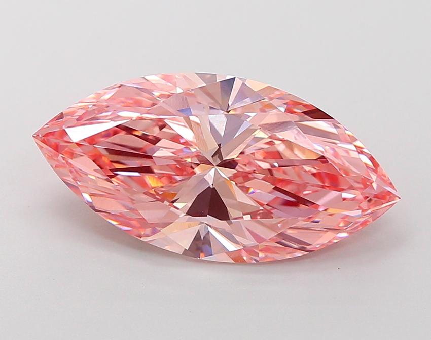 5.04 Ct. Fancy Vivid Pink Marquise Lab Grown Diamond